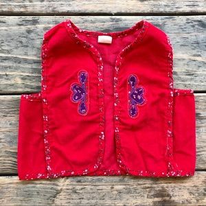 3/$20 Retro Vintage 70s corduroy vest 2t toddler girl